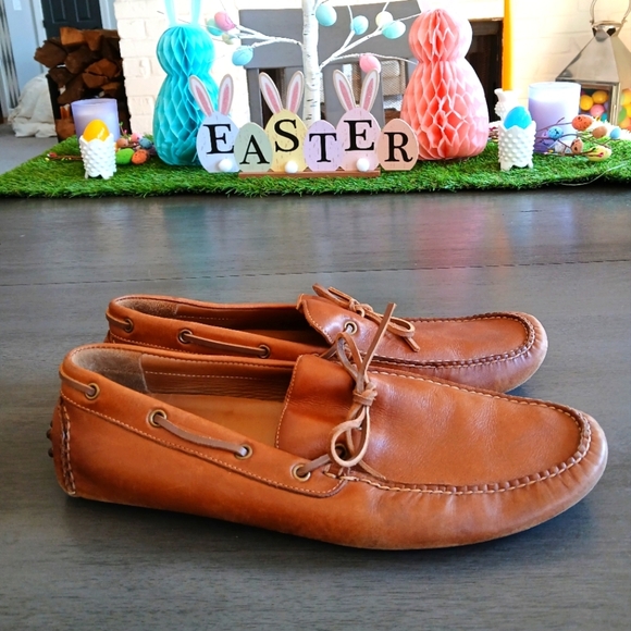 JWN Men's Tan Leather Loafers Exclent Condition Size 11.5 - Picture 1 of 7